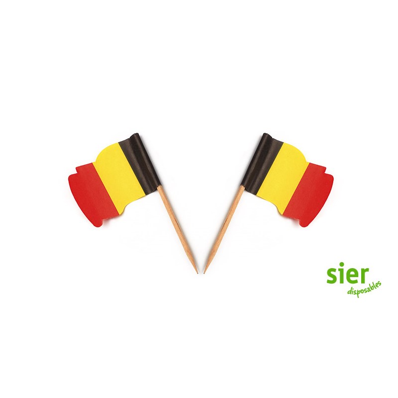 Dekopikker Fähnchen 'Belgien' - 144 Stck